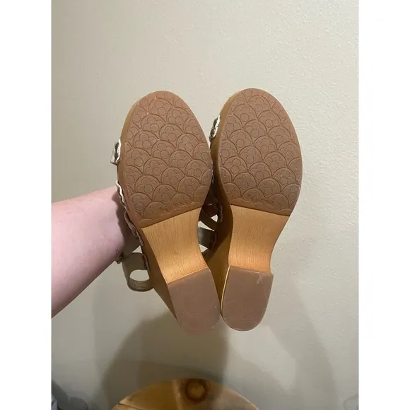 Korks Dawson wedge Platform Sandals Cream size 8