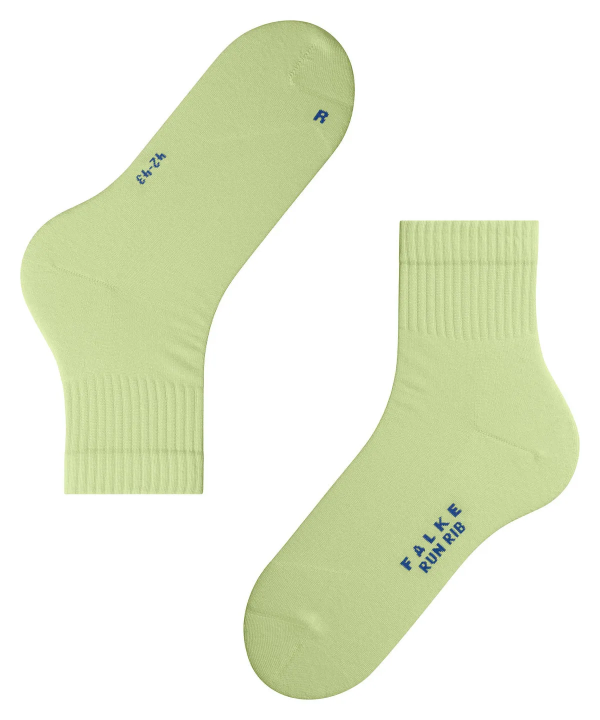 Korte Crewsocks met rib 16624 7498 Lemon
