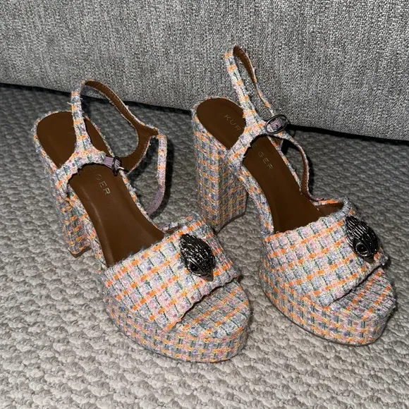 Kurt Geiger London Kensington Tweed Platform Sandals