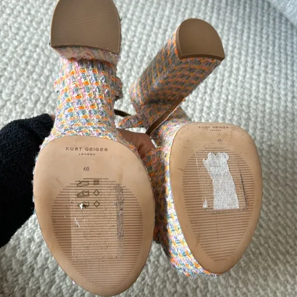 Kurt Geiger London Kensington Tweed Platform Sandals