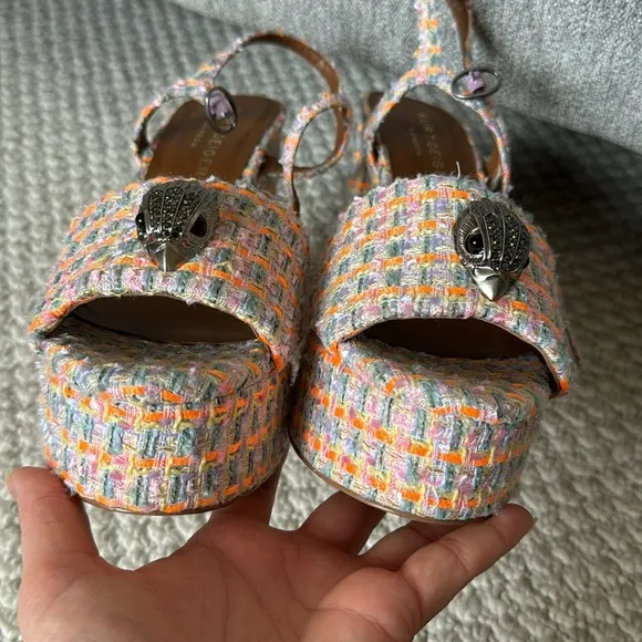 Kurt Geiger London Kensington Tweed Platform Sandals
