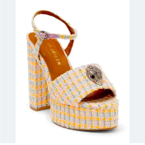 Kurt Geiger London Kensington Tweed Platform Sandals