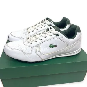 Lacoste IZOD Leather Venta MR Sneakers White/Spartan Green Size 8​​​​​​​​​​​​​​