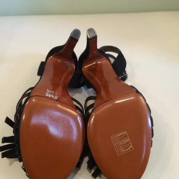 Lanvin Ankle Strap Suede Leather Sandal NEW 36.5EU