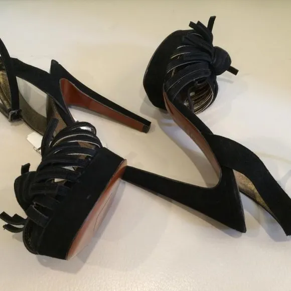 Lanvin Ankle Strap Suede Leather Sandal NEW 36.5EU