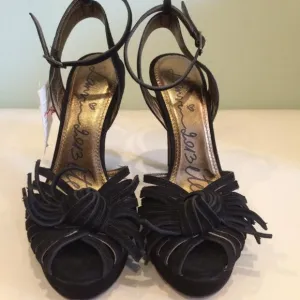 Lanvin Ankle Strap Suede Leather Sandal NEW 36.5EU