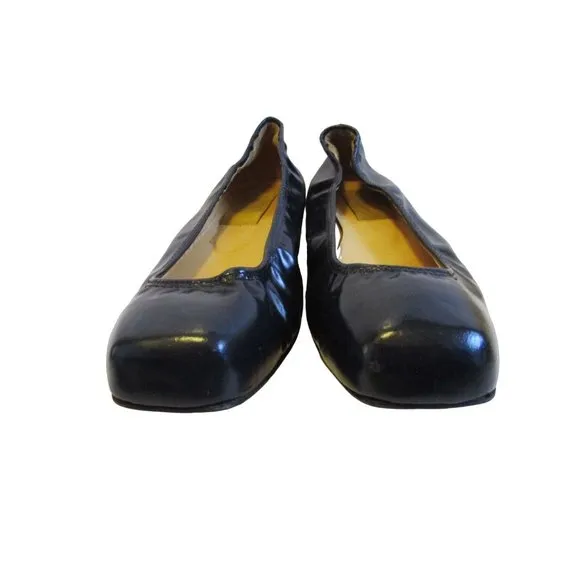 Lanvin Black River 2007 Ballet Flats Patent Leather Slip On Shoes