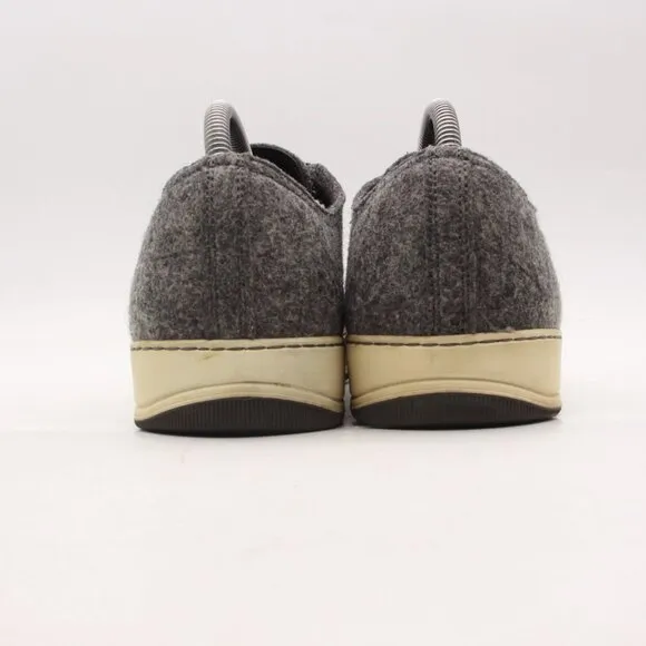 Lanvin Gray Men's Size 6 UK Wool Felt Lace Up Sneakers Gym Shoes - Runs Big