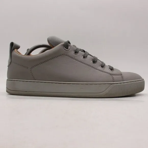 Lanvin Men's Size UK 7 Grey Leather Casual Sneakers Lace Up Shoes