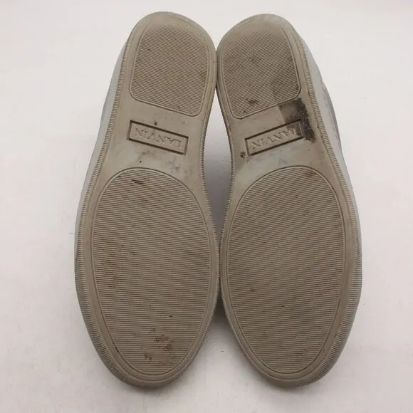 Lanvin Men's Size UK 7 Grey Leather Casual Sneakers Lace Up Shoes
