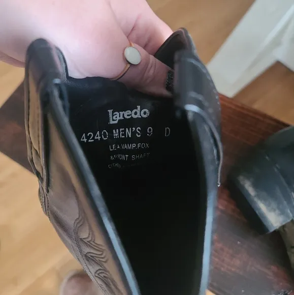 Laredo | Black Men's Cowboy Boots Size 9