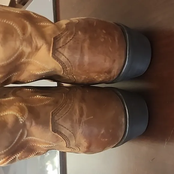 Laredo Men's Piomosa Square Toe Tan Boots Brown, Size 10D