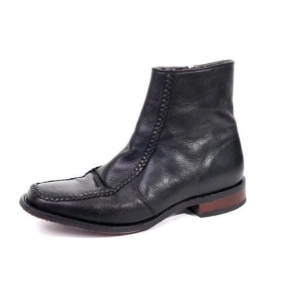 Laredo Richmond Black Leather Side Zip Boot Mens Sz 8.5D Shoes
