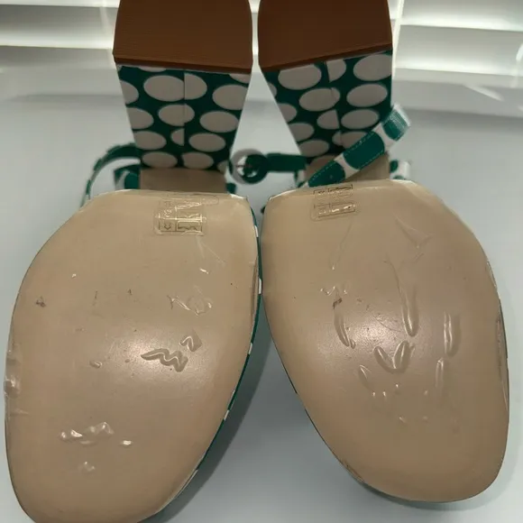 Larroude Dolly polka dot platform sandals 9.5