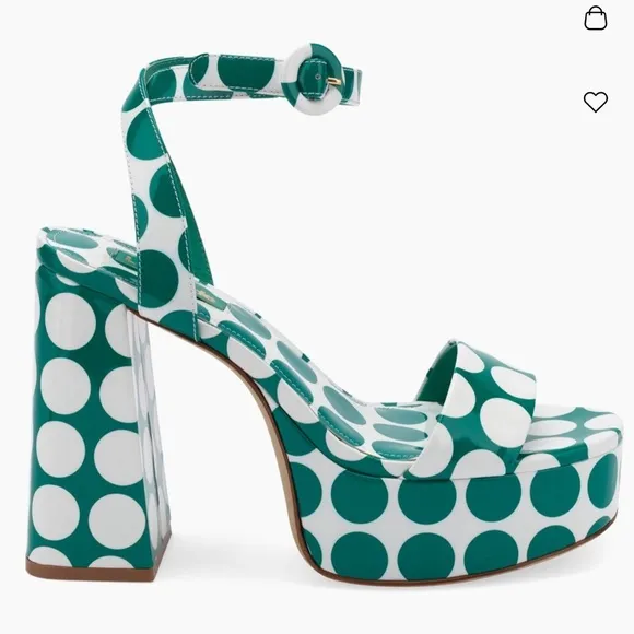 Larroude Dolly polka dot platform sandals 9.5