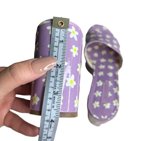 Larroude Womens Floral Miso Platform Slide Sandal Lavender 7 Coquette Cottage