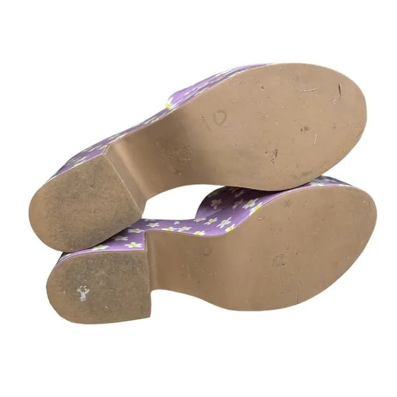 Larroude Womens Floral Miso Platform Slide Sandal Lavender 7 Coquette Cottage