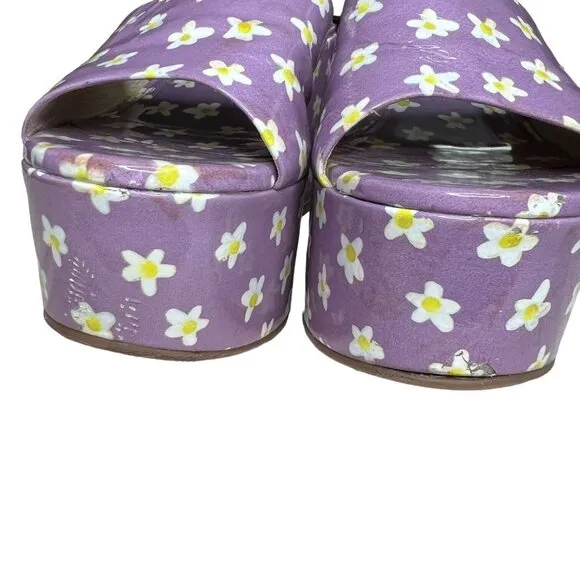 Larroude Womens Floral Miso Platform Slide Sandal Lavender 7 Coquette Cottage