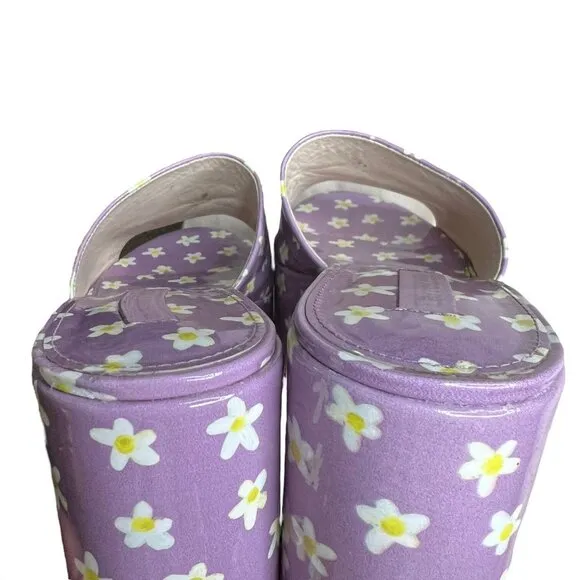 Larroude Womens Floral Miso Platform Slide Sandal Lavender 7 Coquette Cottage