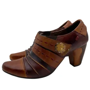 L'Artiste by Spring Step Womens Shoes Wondrous Booties Sz 7.5 Brown Leather