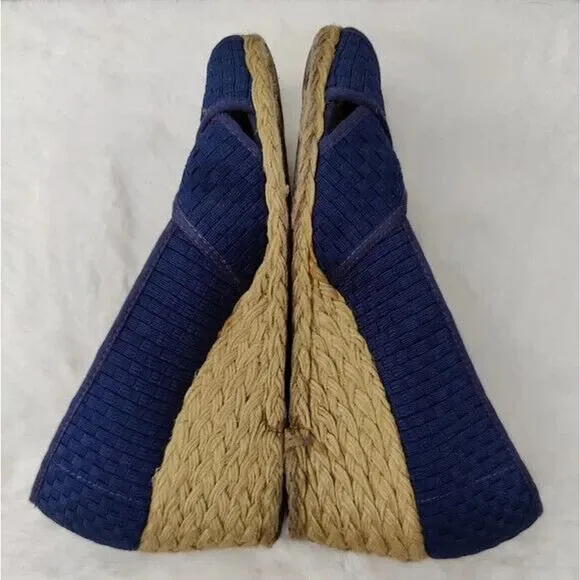 Lauren Ralph Lauren Cecilia Blue Espadrilles Sandals Size 10B