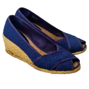 Lauren Ralph Lauren Cecilia Blue Espadrilles Sandals Size 10B