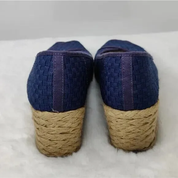 Lauren Ralph Lauren Cecilia Blue Espadrilles Sandals Size 10B
