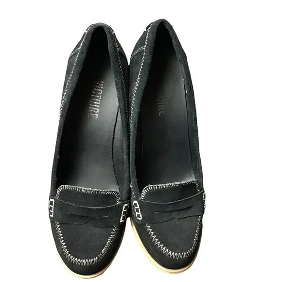 La Victoire Neala Suede Loafer Wedge Shoes