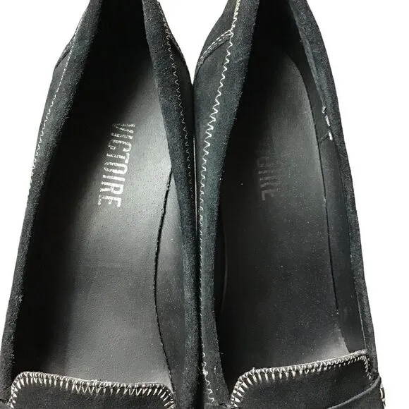 La Victoire Neala Suede Loafer Wedge Shoes