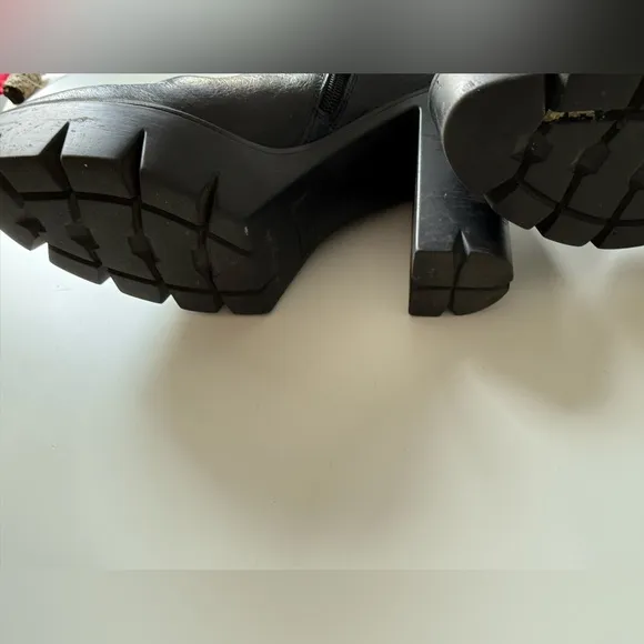 Leather knee length boots