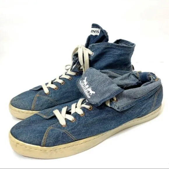 Levi’s Men’s Convertible Denim High Top Sneakers