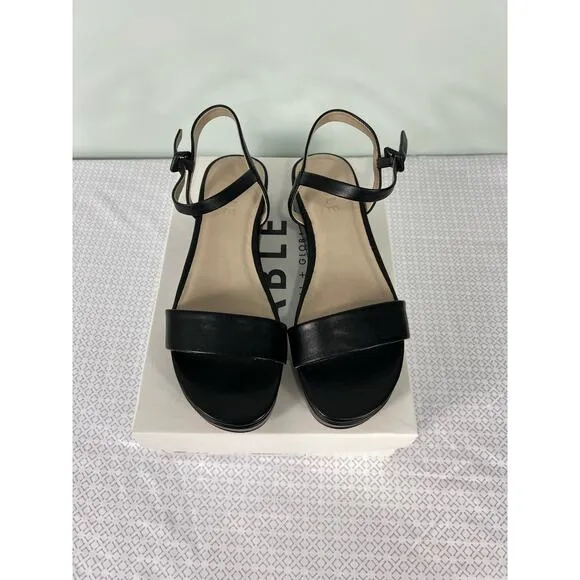 Like New Able Black Larissa Platform Sandals