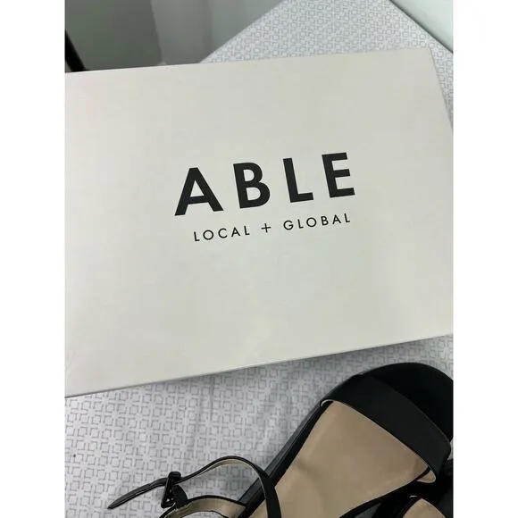 Like New Able Black Larissa Platform Sandals