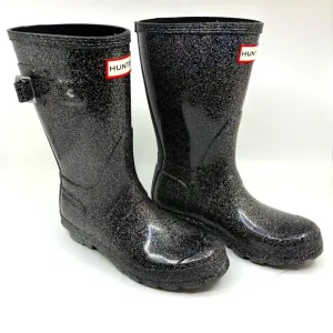 Like new black glitter Hunter Woman/Big Girl (starcloud) size 5
