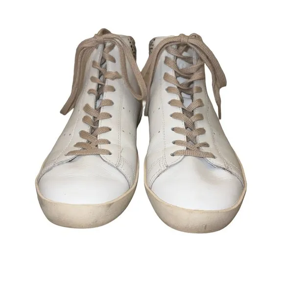 Like new GOLA Nova High Safari White Cheetah High Top Shoes Size 8