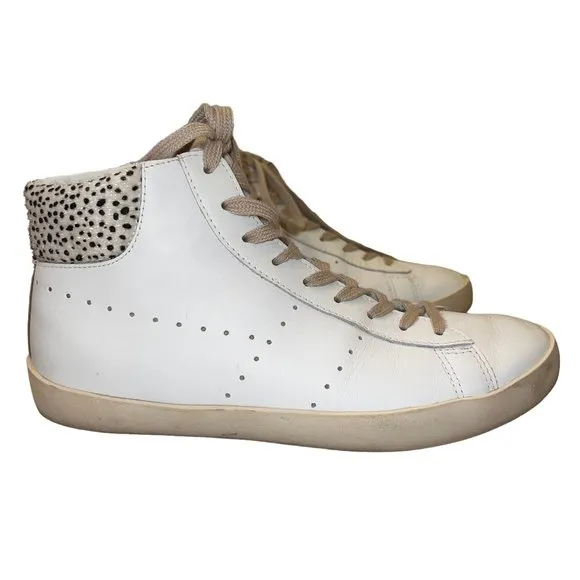 Like new GOLA Nova High Safari White Cheetah High Top Shoes Size 8