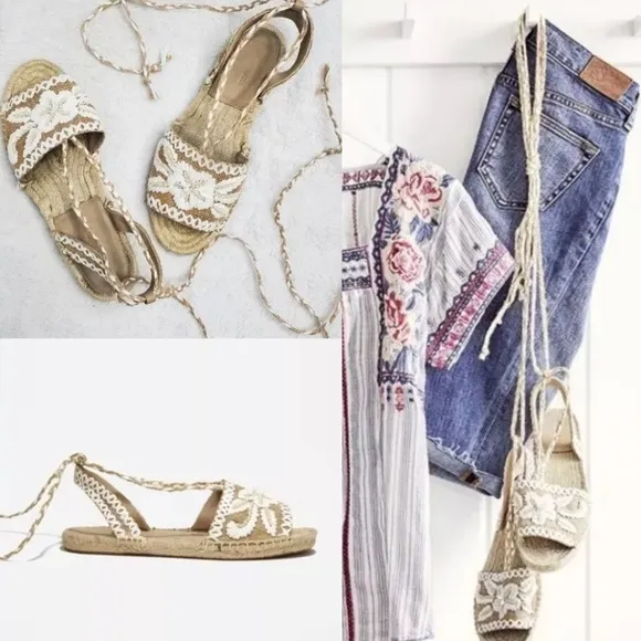 Like new Johnny Was X Antik Batik Tori Sandals Espadrilles Size 39 $200