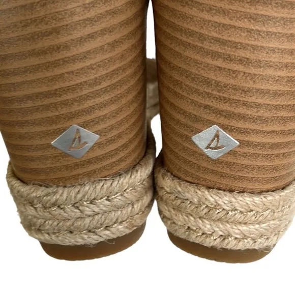 LIKE New Sperry Leather Wedge Sandals