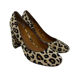 Linea Paolo Women's Size 7 Pumps Leopard Print Chunky Heels