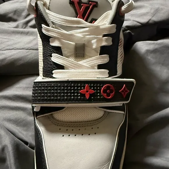 Louis Vuitton Men's Black and White Sneakers