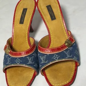 Louis Vuitton Red and Blue Heels