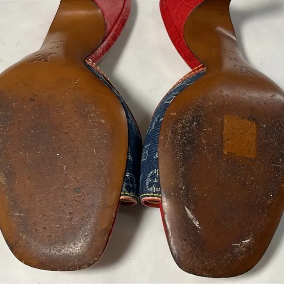 Louis Vuitton Red and Blue Heels