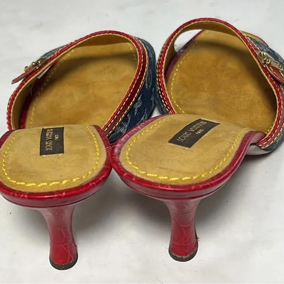 Louis Vuitton Red and Blue Heels