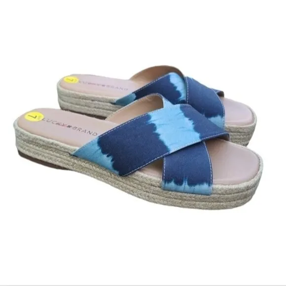 Lucky Brand Gayte Espadrilles Tie Dye Sandals 7M