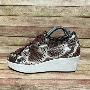 Lukure Snake Skin Wedge Shoes