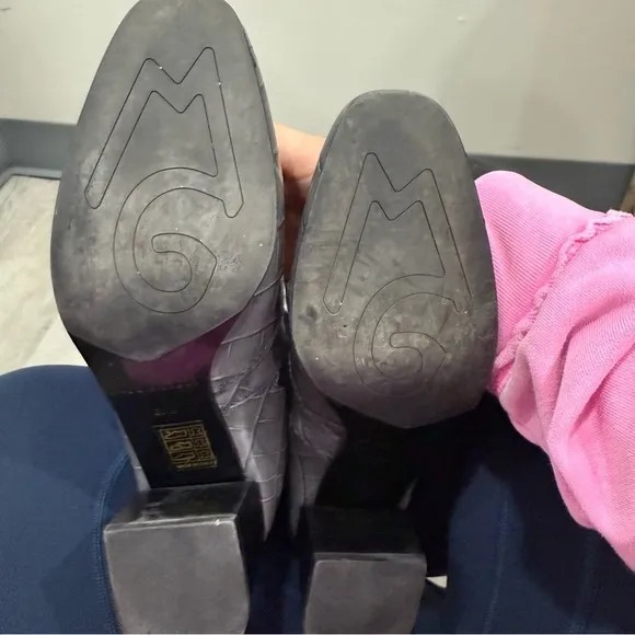 M. Gemi Boots The Corsa Alto Knee Height in Grey Crocodile