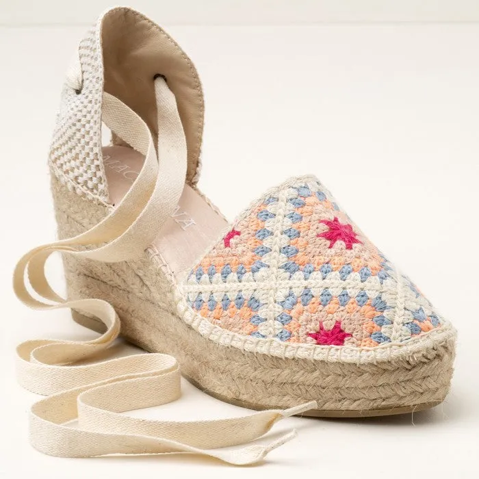 Macarena YUNE Platform Espadrilles in Ecru