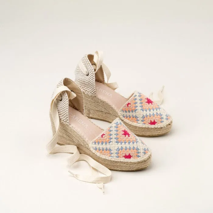 Macarena YUNE Platform Espadrilles in Ecru