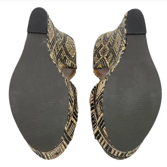 Madden girl black 5 1/2&quot; tribal aztec wedge platform Attitude women's shoes