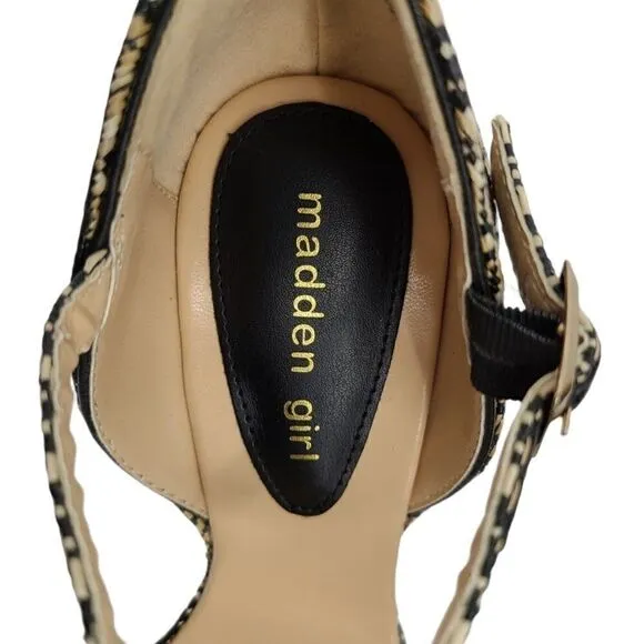 Madden girl black 5 1/2&quot; tribal aztec wedge platform Attitude women's shoes